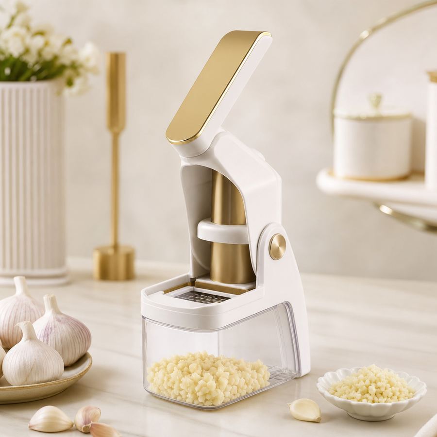 Vertical Hand Press Garlic Cutter & Chopper